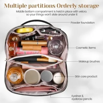 SFXULIX Waterproof Large Cosmetic Travel Bag for Women