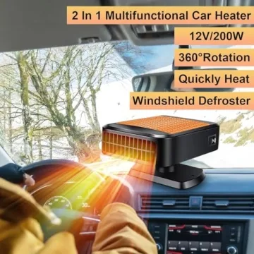 200W Car Heater - 2 in 1 Heating & Cooling Fan