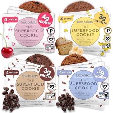 Delicious Love + Chew Mini Cookies Variety - 16 Count Gluten Free Snacks