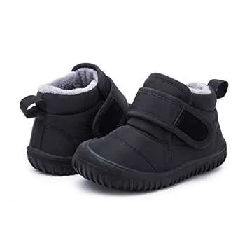BMCiTYBM Baby Snow Boots Winter Boys Girls Cold Weather Toddler Infant Faux Fur Shoes Black Size 12-18 Months Toddler