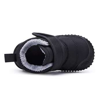 BMCiTYBM Baby Snow Boots Winter Boys Girls Cold Weather Toddler Infant Faux Fur Shoes Black Size 12-18 Months Toddler