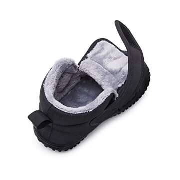BMCiTYBM Baby Snow Boots Winter Boys Girls Cold Weather Toddler Infant Faux Fur Shoes Black Size 12-18 Months Toddler