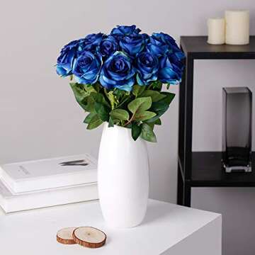 Luyue 10PCS Artificial Roses for Home and Weddings