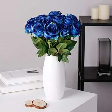 Luyue 10PCS Artificial Roses for Home and Weddings