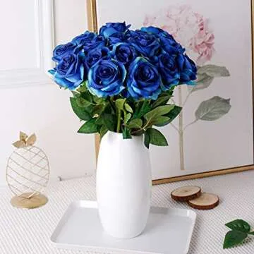 Luyue 10PCS Artificial Roses for Home and Weddings
