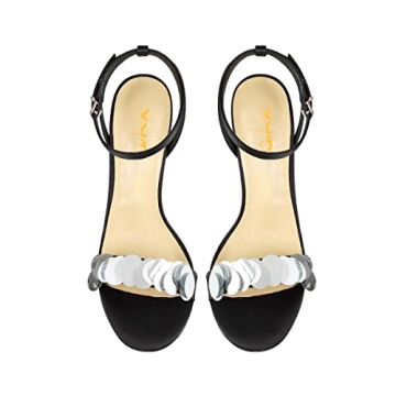 XYD Women Sequins High Heel Stiletto Sandals