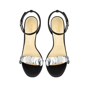 XYD Women Sequins High Heel Stiletto Sandals