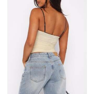 Stylish Women's Spaghetti Strap Crop Tank Top for Summer