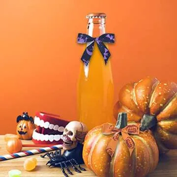 Vibrant 6 Rolls Halloween Grosgrain Ribbons for Decor