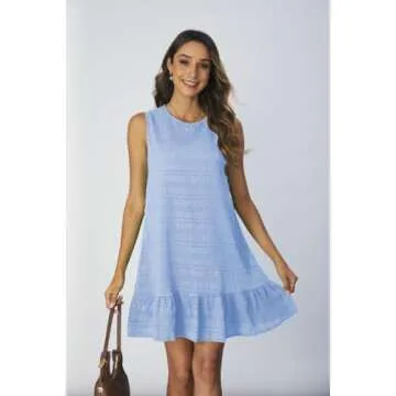 Ruffle Hem Sleeveless Tank Dress for Women - Stylish Summer Wear