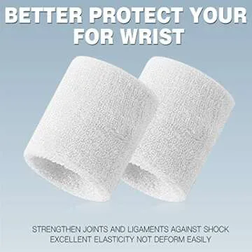 BEACE Sweatbands Sports Wristband for Men & Women - Moisture Wicking Athletic Cotton Terry Cloth Sweatband for Tennis, Basketball, Running, Gym, Working Out