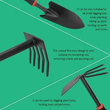 LeeZivvv Gardening Tools Set - 5 Piece Premium Kit