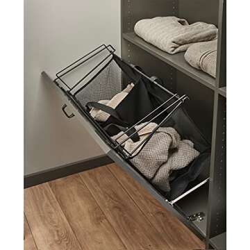 Rev-A-Shelf 18 Inch Pull Out Hamper System for Custom Closet Systems with Easy Installation and with...