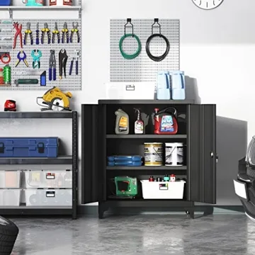 SONGMICS Garage Metal Storage Cabinet for Home and Office