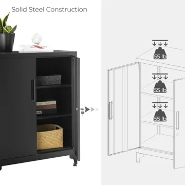 SONGMICS Garage Metal Storage Cabinet for Home and Office