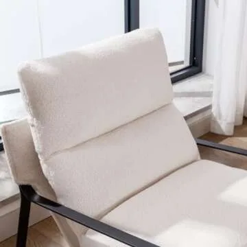 Ya-Home Stylish Sherpa Accent Chair for Relaxation