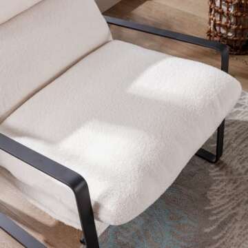 Ya-Home Stylish Sherpa Accent Chair for Relaxation
