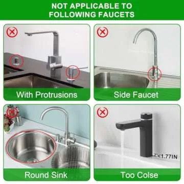 Sink Splash Guard, 5°Slope Silicone Draining Mat for Kitchen Sink, 24 inch Sink Faucet Mat, Silicone Sink Faucet Mat Splash Guard, Sink Water Splash Guard, Sink Accessories for Kitchen, Bathroom