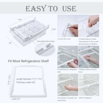 Fridge Organizer Bins - Clear Storage for Eggs and More