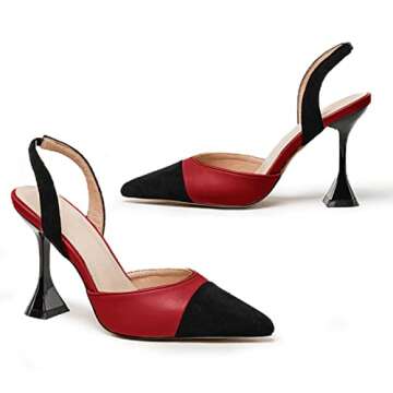 Coutgo Women's Slingback Stiletto Heels for Occasions