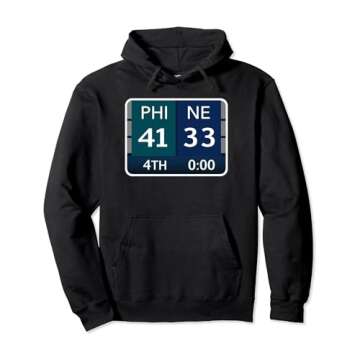 PHI 41 NE 33 Final Score Hoodie - Celebrate Team Spirit in Style!