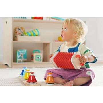 Lovevery | The Music Set | 6 Musical Instruments and Rhythm & Songs Book, Preschool Education and Montessori Early Learning Musical Toy, Ages 18 Months to 4+ Years