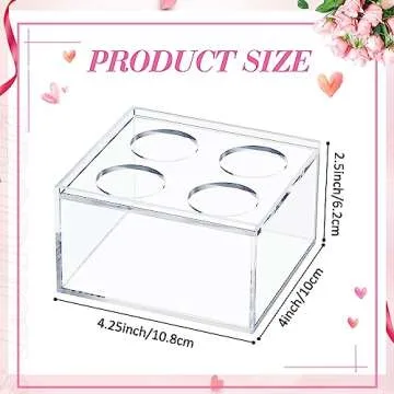 Tanlade 4 Pcs Acrylic Flower Vase Total 17 Inches Long Rectangular Floral Centerpiece for Dining Tab...