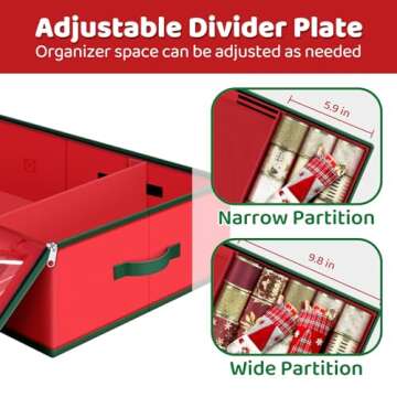 Fabspace Christmas Wrapping Paper Storage Organizer