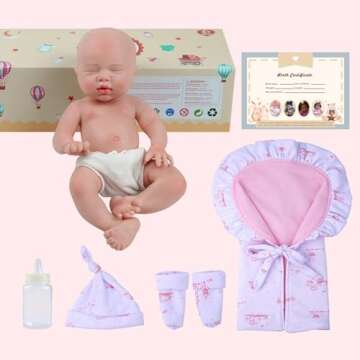Lifelike BABESIDE Reborn Baby Doll for Kids 12 Inch