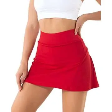 Betaven Pleated Tennis Skirts for Women with Pockets Build in Shorts Golf Skort High Waisted Athleti...