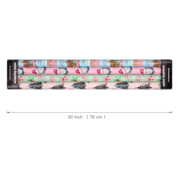 WRAPAHOLIC Christmas Wrapping Paper Rolls - Festive Designs