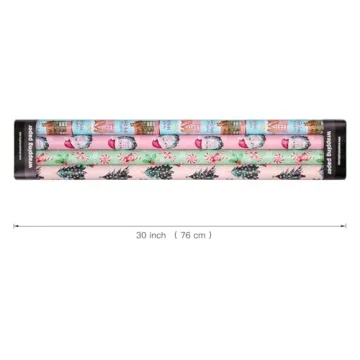 WRAPAHOLIC Christmas Wrapping Paper Rolls - Festive Designs