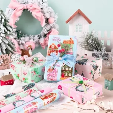 WRAPAHOLIC Christmas Wrapping Paper Rolls - Festive Designs