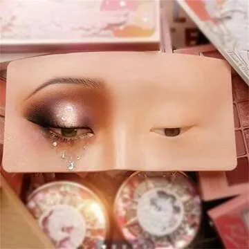 Fglorma The Perfect Aid to Practicing Makeup, Silicone Mannequin Face For Makeup, Face Eyes Makeup Mannequin Silicone False Cosmetologist for Makeup Practice Training
