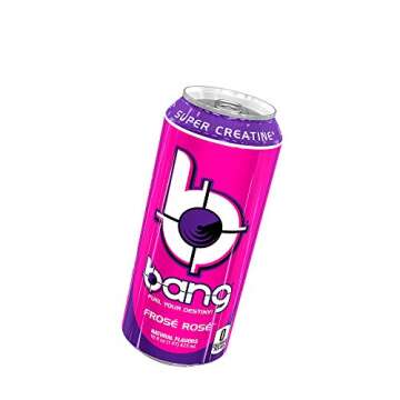 Bang Energy Frosé Rosé, Sugar-Free Energy Drink, 16-Ounce (Pack of 12) (Packaging may vary)