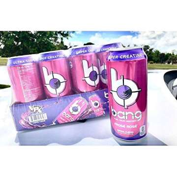 Bang Energy Frosé Rosé, Sugar-Free Energy Drink, 16-Ounce (Pack of 12) (Packaging may vary)