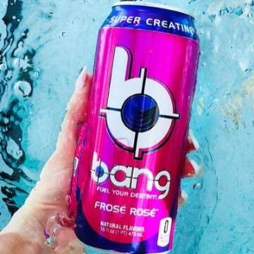 Bang Energy Frosé Rosé, Sugar-Free Energy Drink, 16-Ounce (Pack of 12) (Packaging may vary)