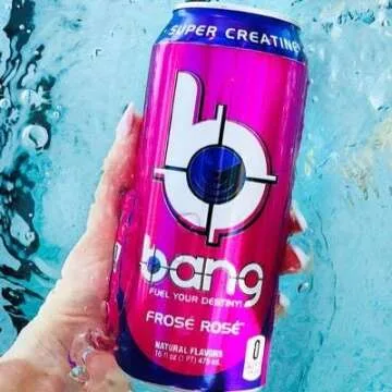 Bang Energy Frosé Rosé, Sugar-Free Energy Drink, 16-Ounce (Pack of 12) (Packaging may vary)