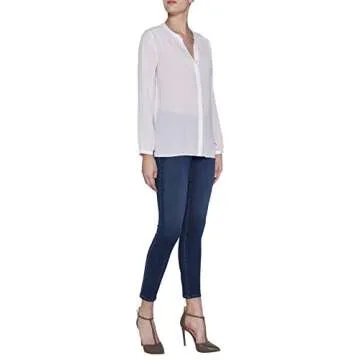 NYDJ Women's Elegant Pintuck Blouse for Versatile Wear
