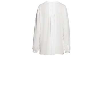 NYDJ Women's Pintuck Blouse 3/4 Sleeve, Optic White, M