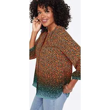 NYDJ Women's Elegant Pintuck Blouse for Versatile Wear