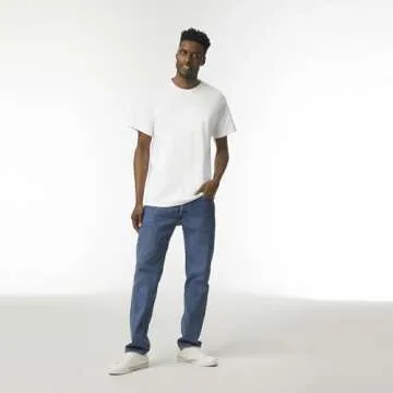 Gildan Adult Ultra Cotton T-Shirt, Style G2000, Multipack, White (2-Pack), Medium