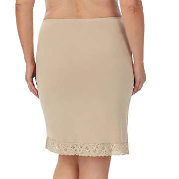 Jones New York womens Silky Touch 23 Anti-cling Knee Length Half Slip, Nude, Small US