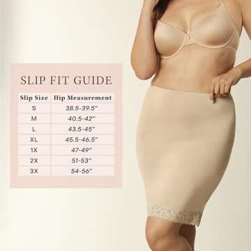 Jones New York womens Silky Touch 23 Anti-cling Knee Length Half Slip, Nude, Small US