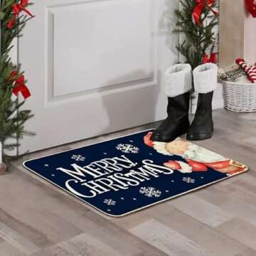 Farmhouse Buffalo Check Door Mat - - Layered Look Outdoor Mat - Cute Front Door Mats for Outdoor, In...