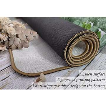 Farmhouse Buffalo Check Door Mat - - Layered Look Outdoor Mat - Cute Front Door Mats for Outdoor, Indoor, Porch or Entrance - Large Welcome Front Doormat, 17x30 Inch