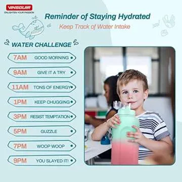VINSGUIR 1 Gallon Water Bottle with Motivational Markers