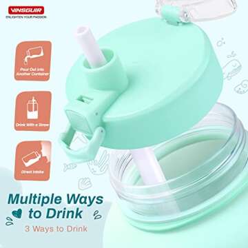 VINSGUIR 1 Gallon Water Bottle with Motivational Markers