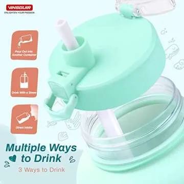 VINSGUIR 1 Gallon Water Bottle with Motivational Markers