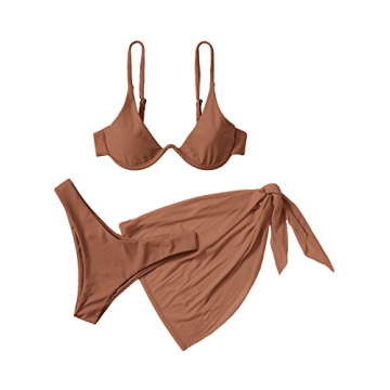 Stylish SOLY HUX 3 Piece Tie Dye Bikini Set for Women